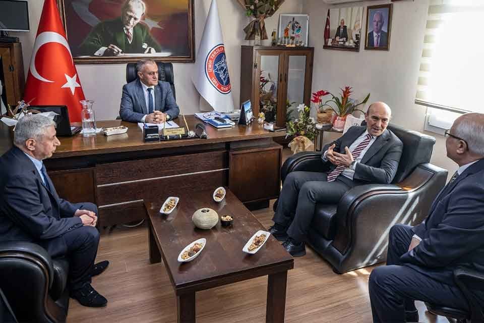 İzmir B&uuml;y&uuml;kşehir Belediye Başkanı Tun&ccedil; Soyer, İzmir Terziler ve Konfeksiyoncular