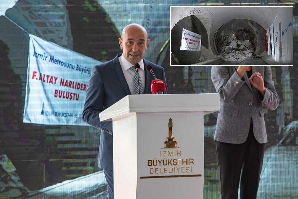 &nbsp;İzmir&rsquo;de toplu ulaşımın can damarlarından biri olacak Narlıdere Metrosu inşaatında