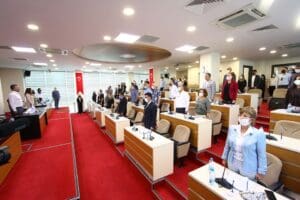 Bayraklı Belediyesi Mayıs ayı meclis toplantısı ilk oturumunda Millet İttifakı