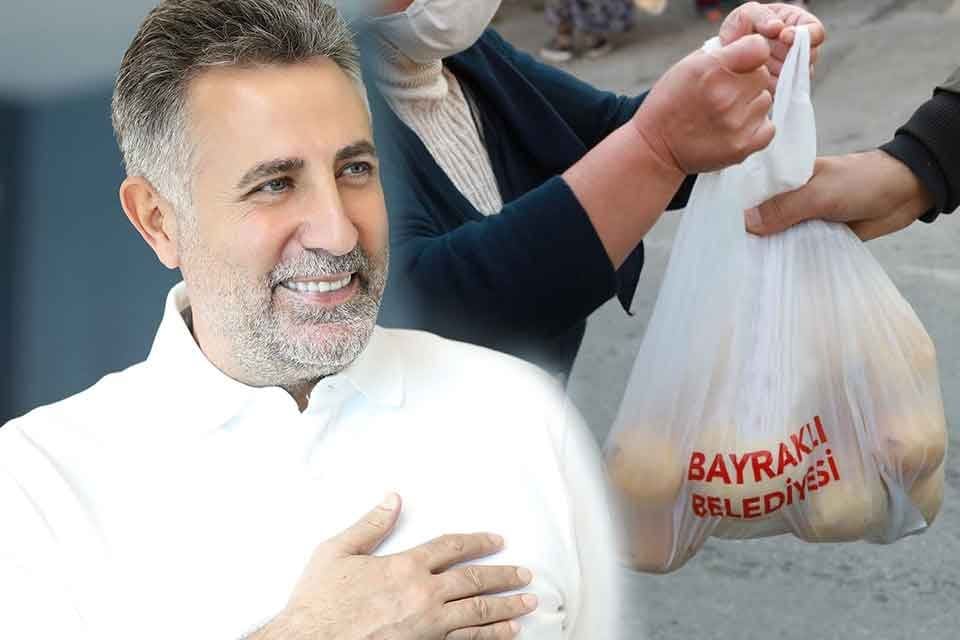 Sosyal yardım &ccedil;alışmalarını aralıksız s&uuml;rd&uuml;ren Bayraklı Belediyesi, Gıda Kurtarma Derneği