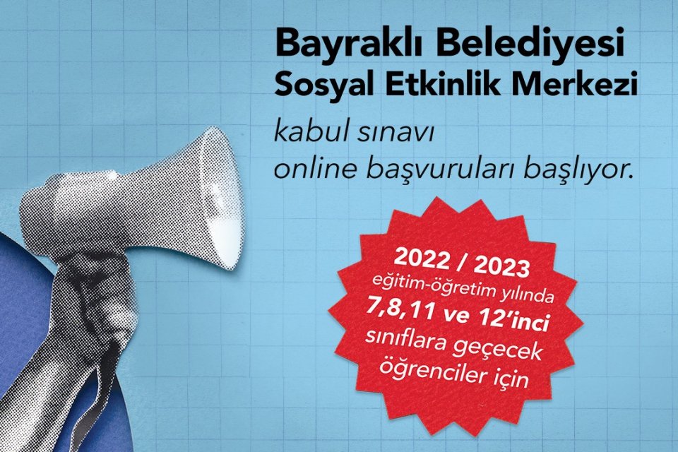 Bayraklı Belediyesi Sosyal Etkinlik Merkezi&rsquo;nde &uuml;cretsiz lise ve &uuml;niversite sınavlarına&nbsp;hazırlık