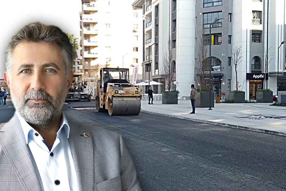 Bayraklı Belediyesi tarafından s&uuml;rd&uuml;r&uuml;len yol yenileme seferberliği kapsamında il&ccedil;enin bozulan