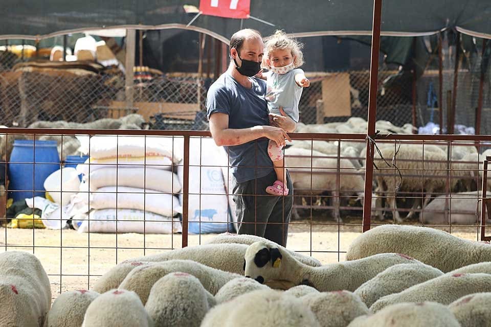 Bayraklı Belediyesi ekipleri, yaklaşan Kurban Bayramı &ouml;ncesi Doğan&ccedil;ay'daki kurban satış