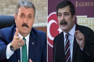 BBP Genel Başkanı Mustafa Destici, TİP Genel Başkanı Erkan Baş