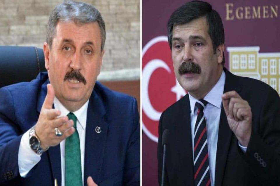 BBP Genel Başkanı Mustafa Destici, TİP Genel Başkanı Erkan Baş