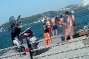 İstanbul Bebek sahilinde akli dengesi yerinde olmadığı belirtilen C.M.T isimli