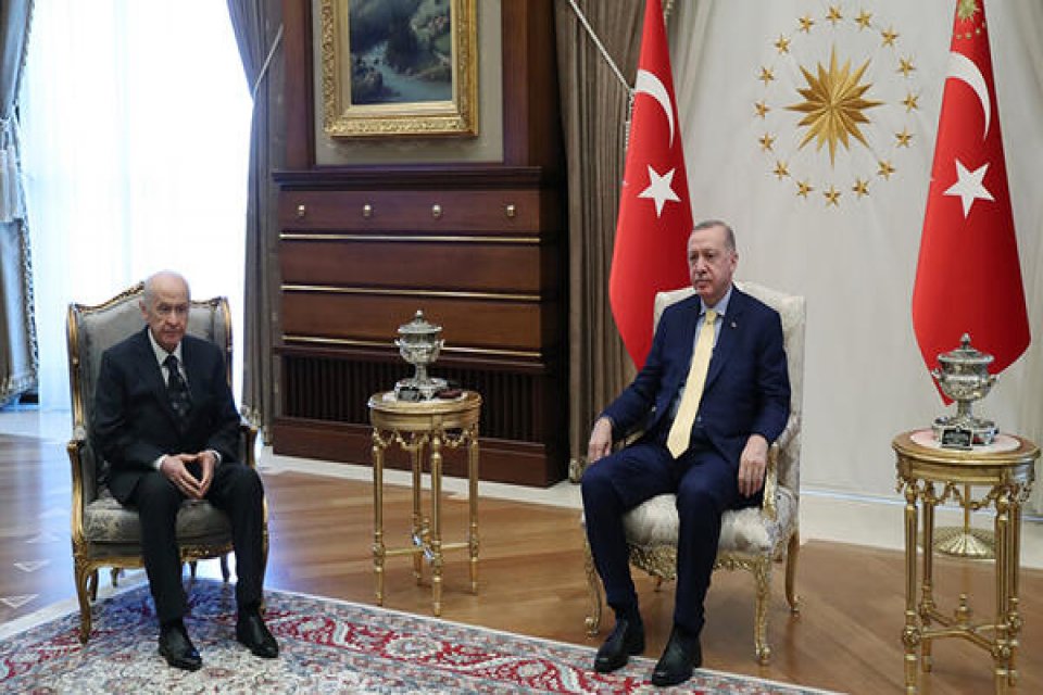 Cumhurbaşkanı Recep Tayyip Erdoğan ile MHP Genel Başkanı Devlet Bahçeli'nin