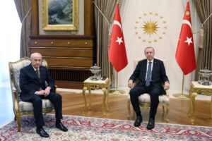 Cumhurbaşkanı Erdoğan, MHP Genel Başkanı Bahçeli ile Beştepe'de 1 saat