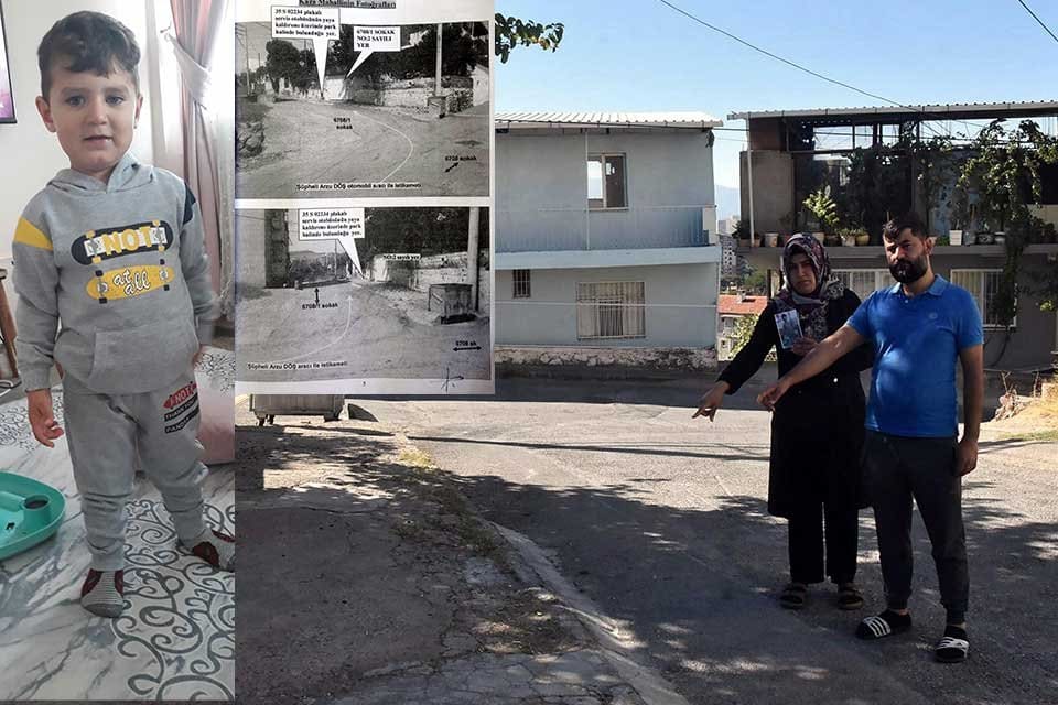 İzmir'de, kaldırımda oynarken ehliyetsiz s&uuml;r&uuml;c&uuml; Arzu D&ouml;ş'&uuml;n (39) otomobiliyle &ccedil;arpıp,