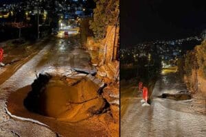 Muğla'nın Bodrum il&ccedil;esinde, gece saatlerinde ana su isale hattı patladı.