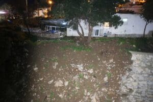 MUĞLA'nın Bodrum il&ccedil;esinde, yağışların ardından yaklaşık 10 metre y&uuml;kseklikteki istinat