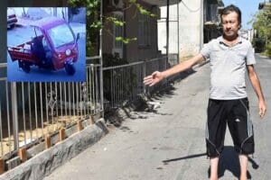 İzmir'in Karabağlar il&ccedil;esinde, Yaşar Mustafa Deniz'in (60) bor&ccedil;lanarak&nbsp;aldığı elektrikli triport&ouml;r,