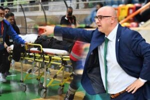 Bornova Belediyesi Karşıyaka ile Akhisar Belediyespor arasında oynanan T&uuml;rkiye Basketbol
