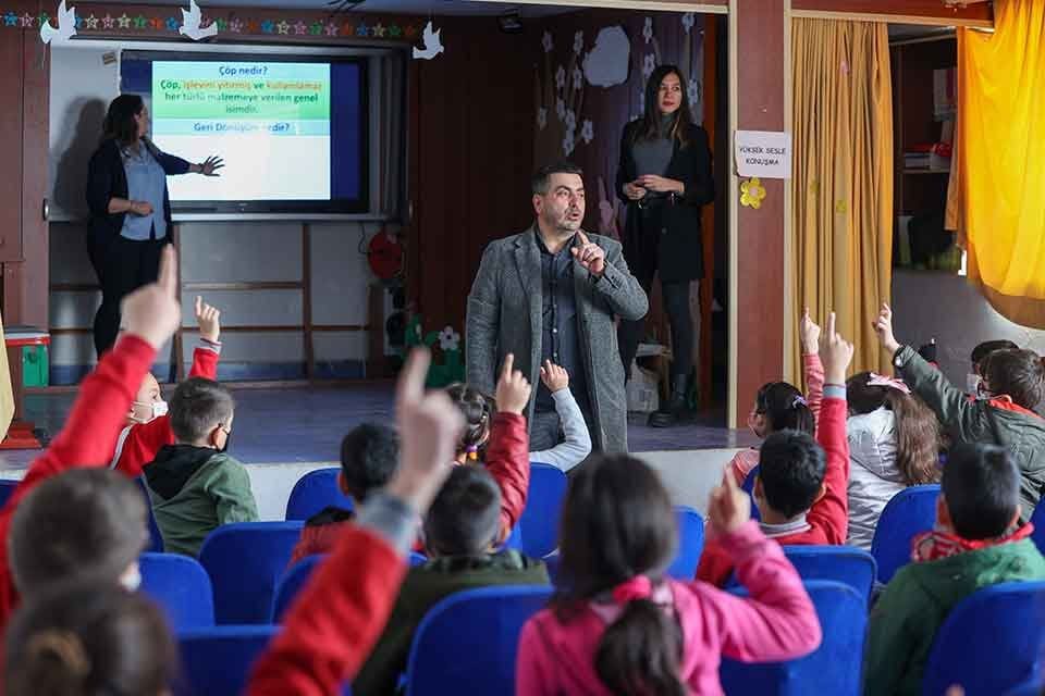 BUCA Belediyesi, &ldquo;Sıfır Atık Projesi&rdquo; kapsamında okullarda eğitim vermeye başladı.