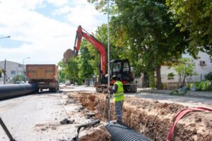 İzmir B&uuml;y&uuml;kşehir Belediyesi İZSU Genel M&uuml;d&uuml;rl&uuml;ğ&uuml;, Urla&rsquo;da 9 kilometre yağmursuyu