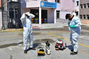İzmir B&uuml;y&uuml;kşehir Belediyesi koronavir&uuml;sle m&uuml;cadele &ouml;nlemleri kapsamında 6 Eyl&uuml;l&rsquo;de y&uuml;z