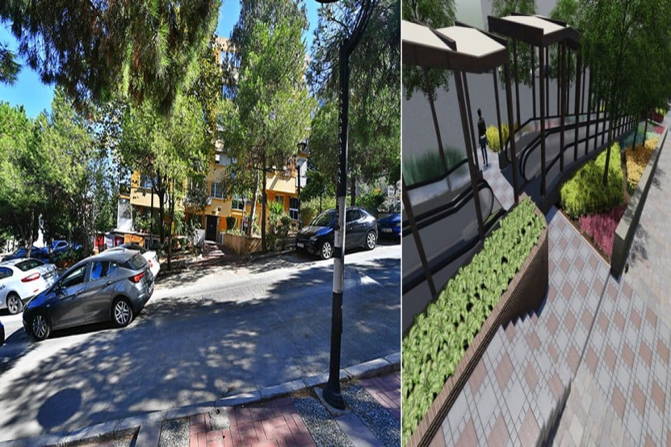 İzmir B&uuml;y&uuml;kşehir Belediyesi Karabağlar'da Hatay Metro İstasyonu ile Katip &Ccedil;elebi