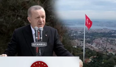 Çamlıca Tepesi'ne dev Türk Bayrağı!