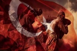 B&uuml;y&uuml;k &ouml;nder Mustafa Kemal Atat&uuml;rk&rsquo;&uuml;n başkumandanlığında T&uuml;rk ordusunun zaferle ta&ccedil;landırdığı