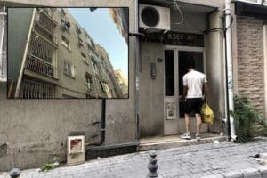 İzmir'in Bornova il&ccedil;esinde bir dairesinde &ccedil;atlak meydana geldiği i&ccedil;in oturanların
