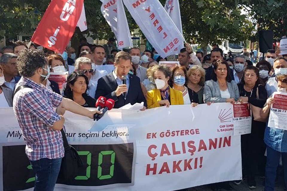 CHP&nbsp;memurların ve emeklilerin beklediği&nbsp;&lsquo;3600 ek g&ouml;sterge&rsquo; i&ccedil;in 81 ilde eş