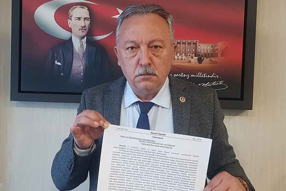 Enerji ve Tabii Kaynaklar Bakanlığı tarafından hazırlanan &lsquo;Maden Y&ouml;netmeliğinde Değişiklik