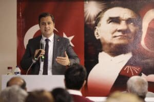 Cumhuriyet Halk Partisi (CHP) İzmir Milletvekili Adayı Deniz Y&uuml;cel, se&ccedil;im