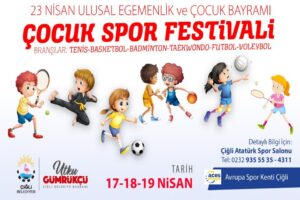 Çiğli Belediyesi, 23 Nisan'da Çocuk Spor Festivaline ev sahipliği yapacak.