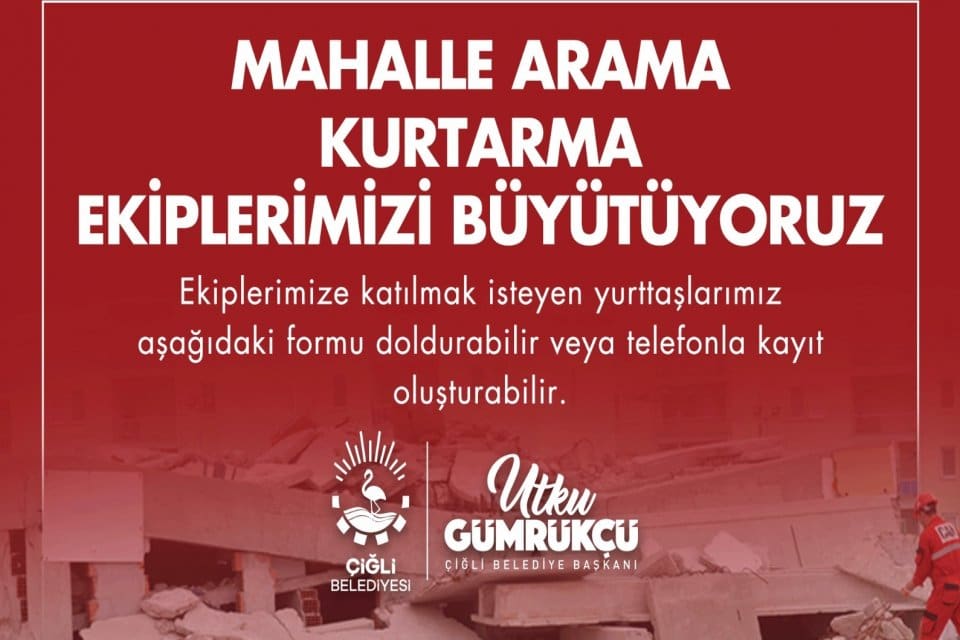&Ccedil;iğli Belediyesi, olası doğal afetlerde ilk m&uuml;dahale hızını artırmak ve