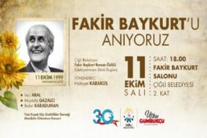 &Ccedil;iğli Belediyesi, T&uuml;rk Edebiyatı&rsquo;nın duayen isimlerinden yazar Fakir Baykurt'u vefatının