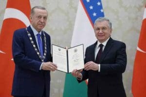 Cumhurbaşkanı Recep Tayyip Erdoğan ve &Ouml;zbekistan Cumhurbaşkanı Mirziyoyev ortak basın