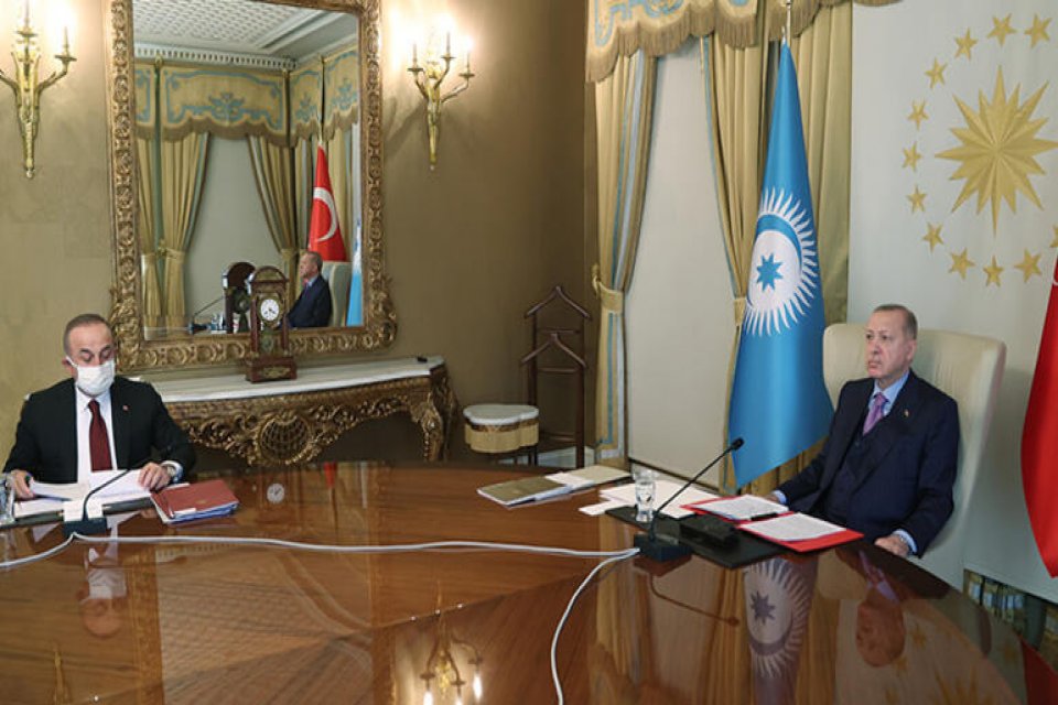 Cumhurbaşkanı Recep Tayyip Erdoğan, Vahdettin K&ouml;şk&uuml;'nde T&uuml;rk Konseyi Devlet Başkanları