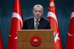 Cumhurbaşkanı Erdoğan, kabine toplantısı sonrası konuşuyor. Erdoğan'ın 3600 ek g&ouml;stergenin