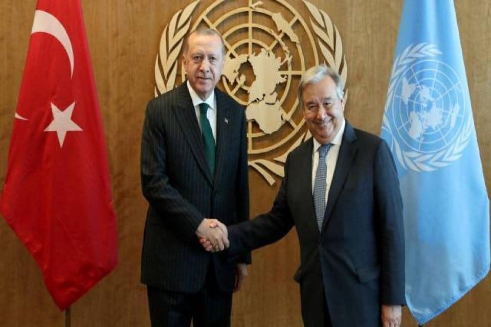 Cumhurbaşkanı Recep Tayyip Erdoğan, Birleşmiş Milletler (BM) Genel Sekreteri Antonio