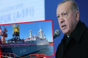 Cumhurbaşkanı Recep Tayyip Erdoğan Test ve Eğitim Gemisi TCG Ufuk&rsquo;un