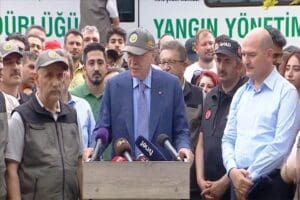 Cumhurbaşkanı Erdoğan, 21 Haziran akşamından beri yanan Marmaris'te a&ccedil;ıklamalarda bulundu.