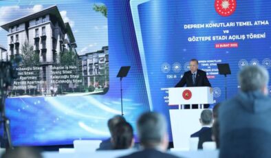 Cumhurbaşkanı Erdoğan deprem konutlarının temelini attı