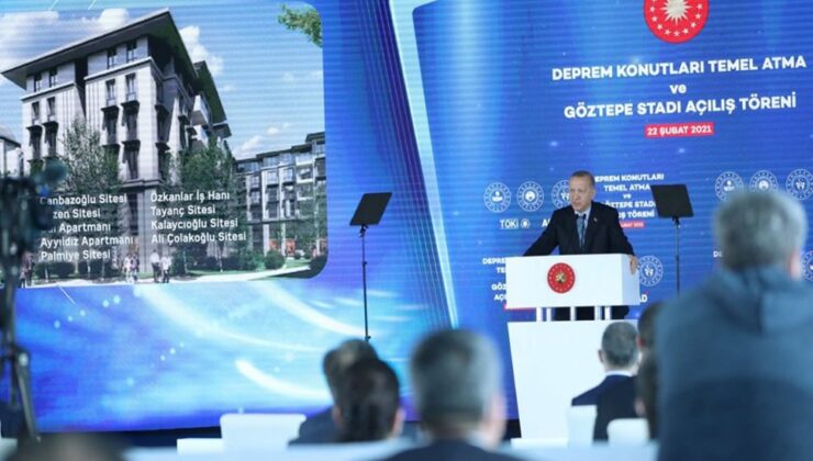 Cumhurbaşkanı Erdoğan deprem konutlarının temelini attı