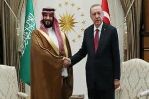 Suudi Arabistan Veliaht Prensi Muhammed bin Selman Ankara'ya geldi. Karşılama