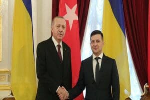 Cumhurbaşkanı Recep Tayyip Erdoğan'ın, Ukrayna Cumhurbaşkanı Volodimir Zelenski ger&ccedil;ekleştirdiği g&ouml;r&uuml;şmede,