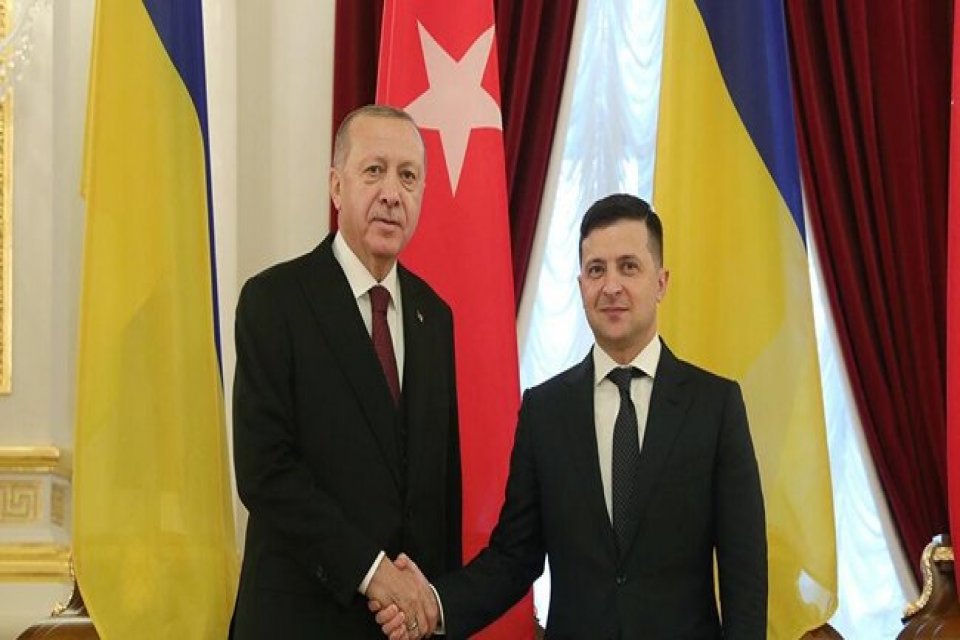 Cumhurbaşkanı Recep Tayyip Erdoğan'ın, Ukrayna Cumhurbaşkanı Volodimir Zelenski ger&ccedil;ekleştirdiği g&ouml;r&uuml;şmede,