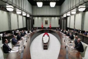 Cumhurbaşkanlığı Kabinesi, bugün Beştepe'de Cumhurbaşkanı Recep Tayyip Erdoğan başkanlığında toplandı.