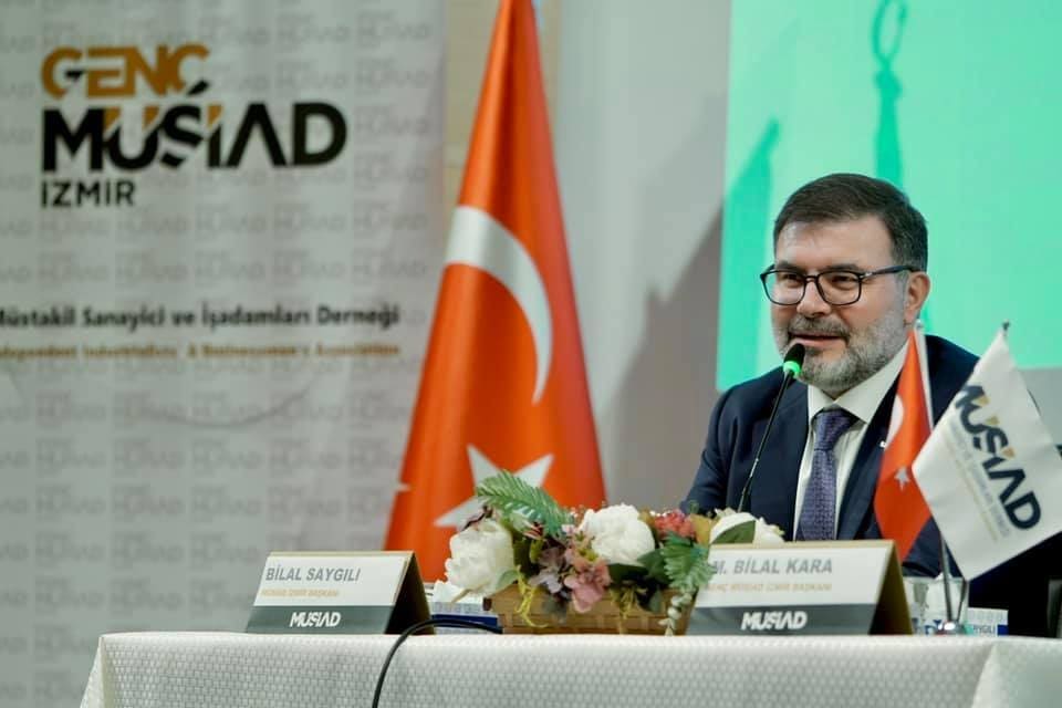 M&Uuml;SİAD İzmir Başkanı Bilal Saygılı, GEN&Ccedil; M&Uuml;SİAD İzmir&rsquo;in d&uuml;zenlemiş olduğu