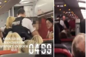 G&uuml;ney Kıbrıs'tan İngiltere'ye gitmek &uuml;zere havalanan u&ccedil;akta bir kadının soyunup