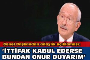 CHP Lideri Kemal Kılı&ccedil;daroğlu,&nbsp; katıldığı televizyon yayınında, kendisine sorulan "Cumhurbaşkanı