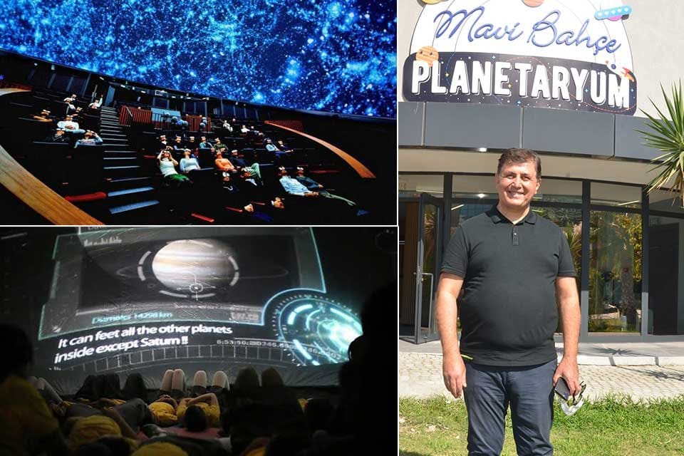 Mavişehir&rsquo;deki &Ccedil;ocuk M&uuml;zesi alanı i&ccedil;inde bulunan Mavibah&ccedil;e Planetaryum ziyaret&ccedil;i kabul