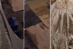 Deprem b&ouml;lgesinde akşam saatlerinde sağanak yağış etkili oldu. &Ccedil;adır kentlerde