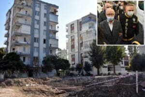 İzmir'de yaşanan 6.6 b&uuml;y&uuml;kl&uuml;ğ&uuml;ndeki depremde 11 kişinin &ouml;ld&uuml;ğ&uuml; Yağcıoğlu Apartmanı