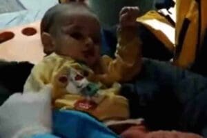 Kahramanmaraş merkezli depremlerde Hatay'da enkaz altında kalan 7 aylık Hamza