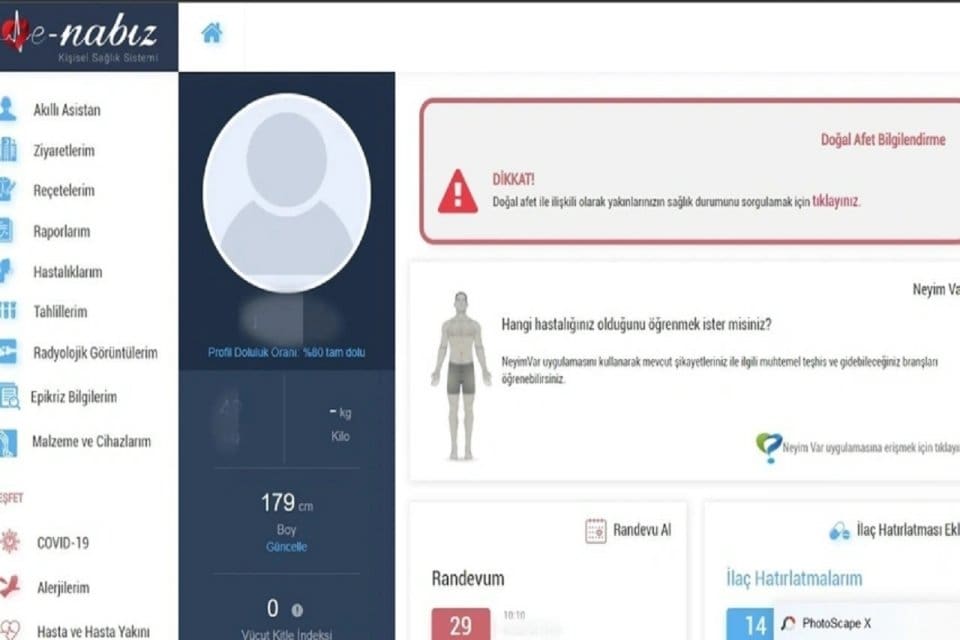 Kahramanmaraş depremi sonrasında e-nabız sistemine yeni bir &ouml;zellik eklendi. e-Nabız